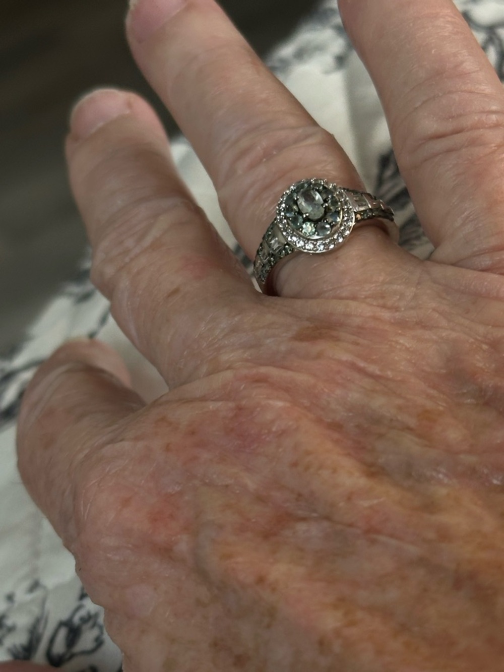 Narsipatnam Alexandrite and White Zircon Ring